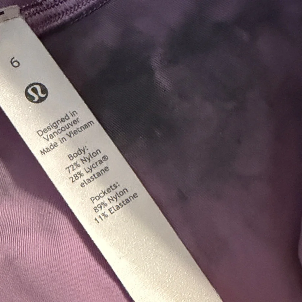 Lululemon high rise power thru legging size 6 - Picture 2 of 6